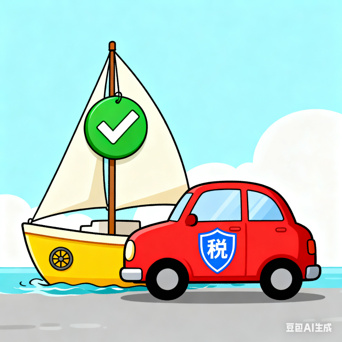 生成車船稅卡通插圖